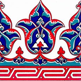 Armada Çini KS-1 Osmanlı Desenli 20x20 cm Taç Seramik Çini Bordür