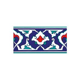 Armada Çini KS-41 Kütahya İznik Desenli 10x20 cm Seramik Çini Bordür