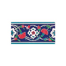Armada Çini KS-43 Kütahya İznik Desenli 10x20 cm Seramik Çini Bordür