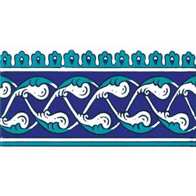 Armada Çini Ks-44 10X20 Cm Seramik Bordür Kütahya Cami Çinisi