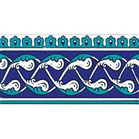 Armada Çini Ks-44 10X20 Cm Seramik Bordür Kütahya Cami Çinisi
