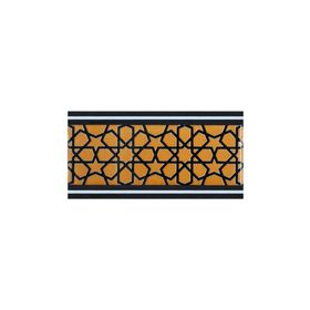 Armada Çini KS-72 10x20 cm Sarı Türkmen Yıldızı Çini Karo Bordür
