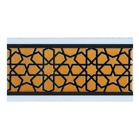 Armada Çini KS-72 10x20 cm Sarı Türkmen Yıldızı Çini Karo Bordür