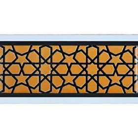 Armada Çini KS-72 10x20 cm Sarı Türkmen Yıldızı Çini Karo Bordür