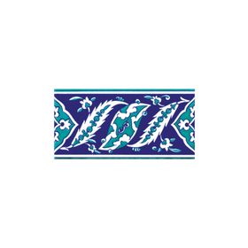 Armada Çini KS-9 İznik Rumi Desenli 10x20 cm Seramik Çini Bordür