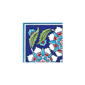 Armada Çini KSK 18 10x10 cm Osmanlı Yaprak Desen Çini Bordür Köşe