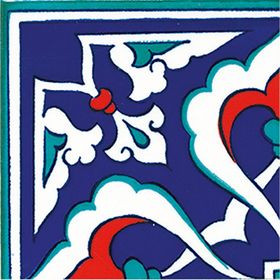 Armada Çini KSK 41 10x10 cm Kütahya İznik Rumi Çini Bordür Köşe