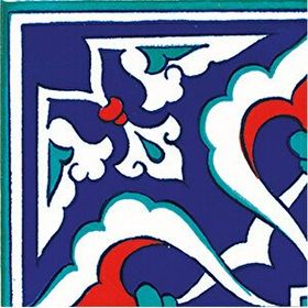 Armada Çini KSK 41 10x10 cm Kütahya İznik Rumi Çini Bordür Köşe