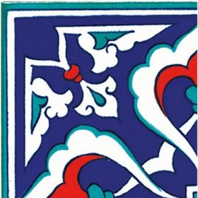Armada Çini KSK 41 10x10 cm Kütahya İznik Rumi Çini Bordür Köşe