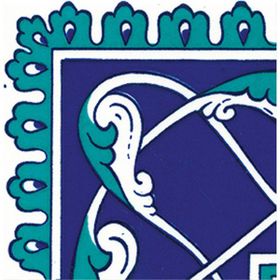 Armada Çini KSK 44 10x10 cm Klasik Rumi Desenli Çini Bordür Köşesi