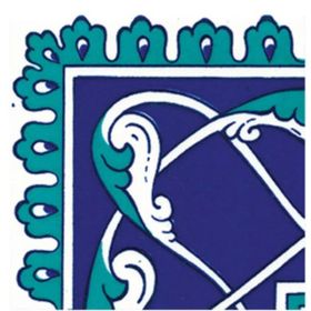 Armada Çini KSK 44 10x10 cm Klasik Rumi Desenli Çini Bordür Köşesi