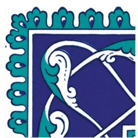 Armada Çini KSK 44 10x10 cm Klasik Rumi Desenli Çini Bordür Köşesi
