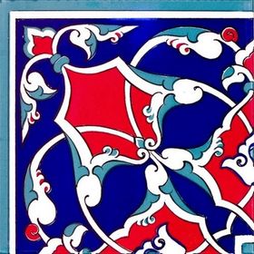 Armada Çini KSK 5 20x20 cm Osmanlı Rumi Desenli Çini Bordür Köşe