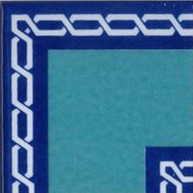Armada Çini KSK 60 10x10 cm Zincir Desenli Modern Çini Bordür Köşe