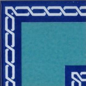 Armada Çini KSK 60 10x10 cm Zincir Desenli Modern Çini Bordür Köşe