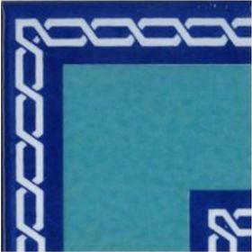 Armada Çini KSK 60 10x10 cm Zincir Desenli Modern Çini Bordür Köşe