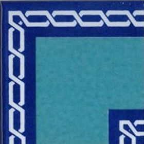 Armada Çini KSK 60 10x10 cm Zincir Desenli Modern Çini Bordür Köşe