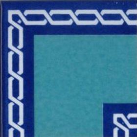 Armada Çini KSK 60 10x10 cm Zincir Desenli Modern Çini Bordür Köşe