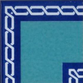 Armada Çini KSK 60 10x10 cm Zincir Desenli Modern Çini Bordür Köşe