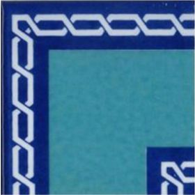 Armada Çini KSK 60 10x10 cm Zincir Desenli Modern Çini Bordür Köşe