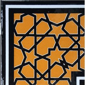 Armada Çini KSK 72 10x10 cm Sarı Türkmen Yıldızı Çini Bordür Köşe