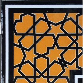 Armada Çini KSK 72 10x10 cm Sarı Türkmen Yıldızı Çini Bordür Köşe