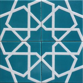 Armada Çini SP 100 20x20 cm Mavi Beyaz Desenli Kütahya Çinisi