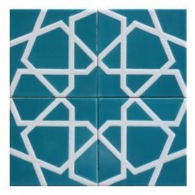 Armada Çini SP 100 20x20 cm Mavi Beyaz Desenli Kütahya Çinisi