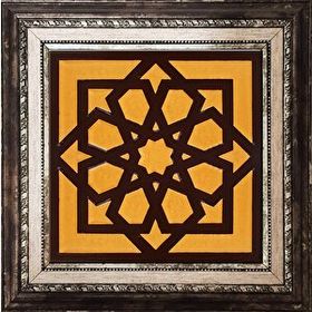 Armada Çini SP 101 Kahve Türk Yıldızı Kütahya İznik Çini 20x20 cm Pano