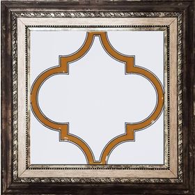 Armada Çini SP 103 20x20 cm Arabesk Sarı Beyaz Desenli Kütahya Çini