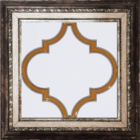 Armada Çini SP 103 20x20 cm Arabesk Sarı Beyaz Desenli Kütahya Çini