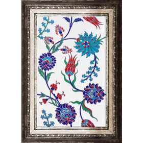 Armada Çini SP 405 25x40 cm Desenli İznik Lale Karanfil 2 Çini Karo