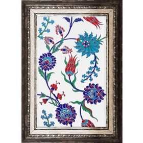 Armada Çini SP 405 25x40 cm Desenli İznik Lale Karanfil 2 Çini Karo