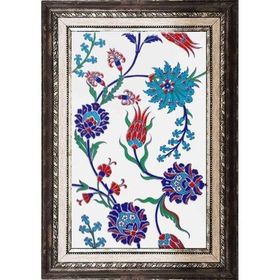 Armada Çini SP 405 25x40 cm Desenli İznik Lale Karanfil 2 Çini Karo