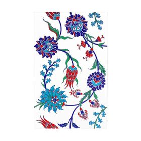 Armada Çini SP 405 25x40 cm Desenli İznik Lale Karanfil Çini Karo