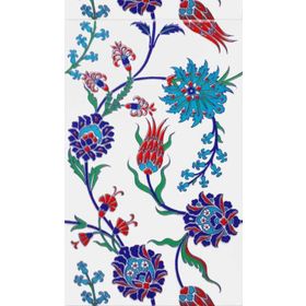 Armada Çini SP 405 25x40 cm Desenli İznik Lale Karanfil Çini Karo