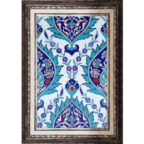 Armada Çini SP 417 25x40 cm Mavi Göbekli Kütahya İznik Çini Karo