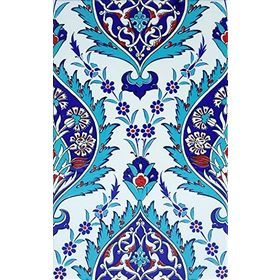 Armada Çini SP 417 25x40 cm Mavi Göbekli Kütahya İznik Çini Karo