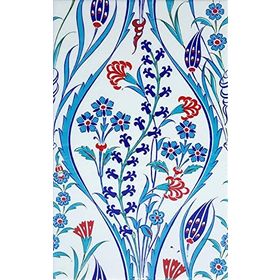 Armada Çini Sp 419 Mavi Beyaz Renk Kütahya İznik Çini 25x40 cm Karo