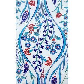 Armada Çini Sp 419 Mavi Beyaz Renk Kütahya İznik Çini 25x40 cm Karo