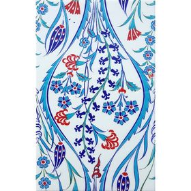Armada Çini Sp 419 Mavi Beyaz Renk Kütahya İznik Çini 25x40 cm Karo