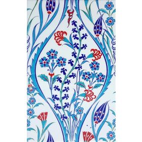Armada Çini Sp 419 Mavi Beyaz Renk Kütahya İznik Çini 25x40 cm Karo