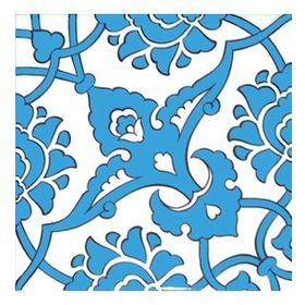 Armada Çini Sp 83 Mavi Beyaz İznik Rumi 20x20 cm Çini Karo