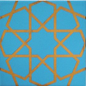 Armada Çini SP 89 20x20 cm Turkuaz Metalik Kütahya Çini Karo