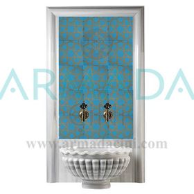 Armada Çini SP 89 20x20 cm Turkuaz Metalik Kütahya Çini Karo