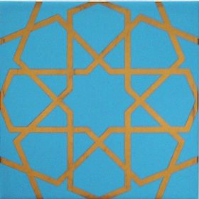Armada Çini SP 89 20x20 cm Turkuaz Metalik Kütahya Çini Karo