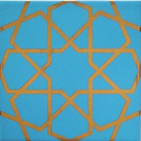 Armada Çini SP 89 20x20 cm Turkuaz Metalik Kütahya Çini Karo