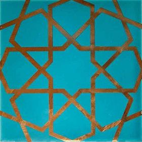 Armada Çini SP 89 20x20 cm Turkuaz Metalik Kütahya Çini Karo