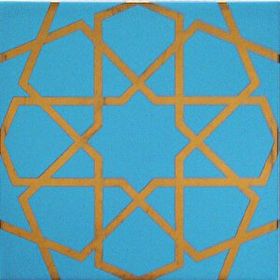 Armada Çini SP 89 20x20 cm Turkuaz Metalik Kütahya Çini Karo