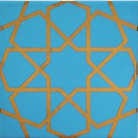 Armada Çini SP 89 20x20 cm Turkuaz Metalik Kütahya Çini Karo